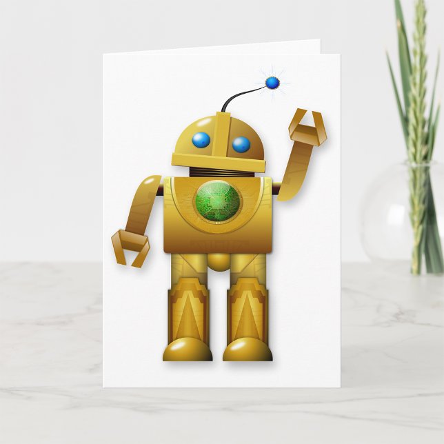 Friendly Robot Greeting Cards Kort (Skapare uppladdad)