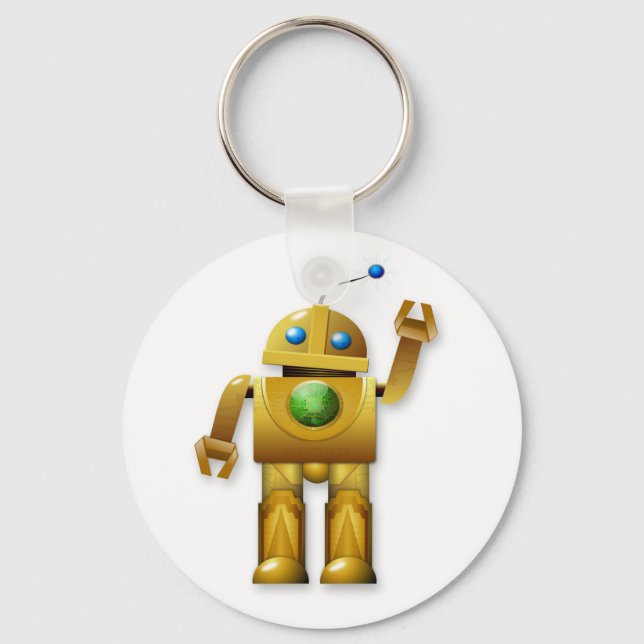 Friendly Robot Keychain Nyckelring (Framsida)