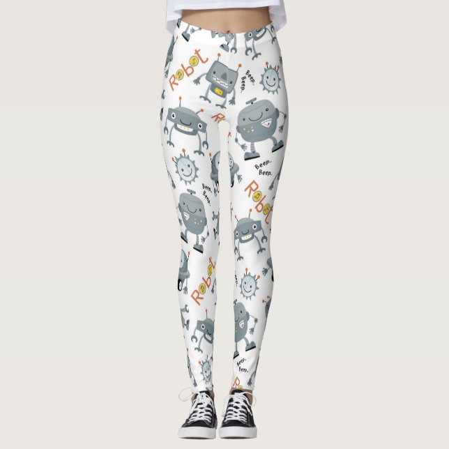Friendly Robot Leggings (Framsida)