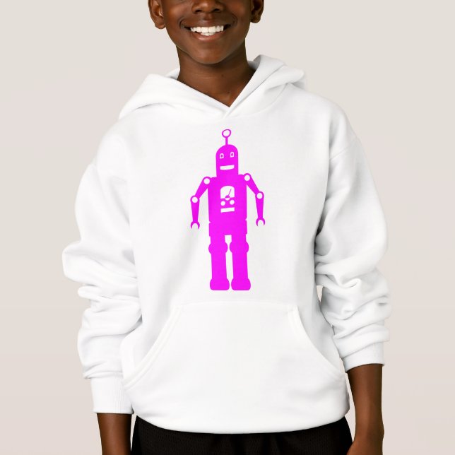 Friendly Robot - Magenta Tee Shirt (Framsida)