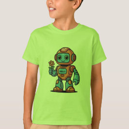 Friendly Robot Tecknad Kids' T-Shirt