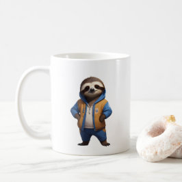 Friendly Sloth Illustration Kaffemugg