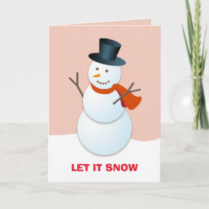 Friendly snögubbe Nordpolens rosa, helgdag utan fo Helgkort