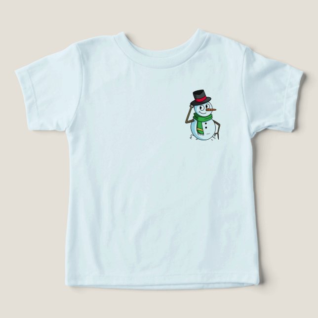 Friendly Snögubbe T Shirt (Design Framsida)