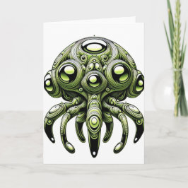 Friendly Space Alien Critter Helgkort