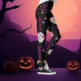 Friendly Spöken Colorful Halloween Leggings