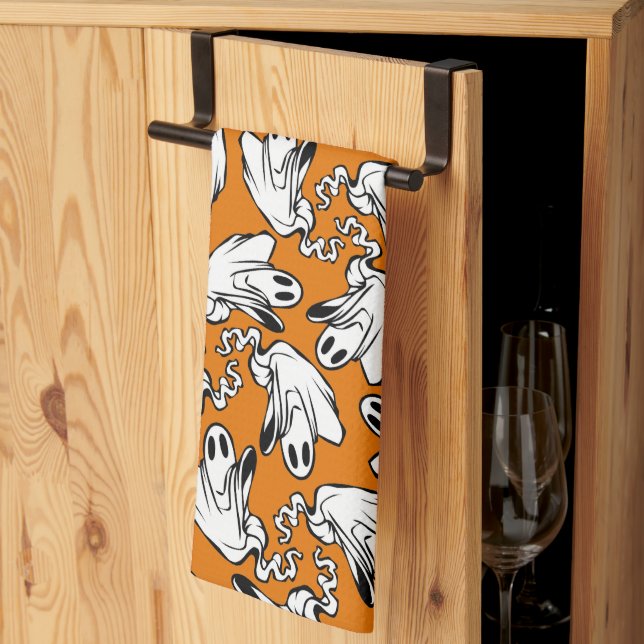 Friendly Spöken Halloween Kökshandduk (Thirds Fold)