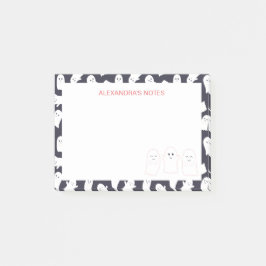 Friendly Spöken Halloween Mönster Post-it Block