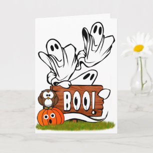 Friendly Spöken och Pals Halloween Kort