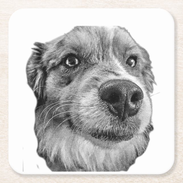 Friendly Stare Underlägg Papper Kvadrat (Framsidan)