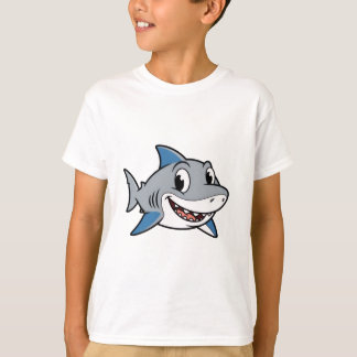 Friendly Tecknad Shark T Shirt