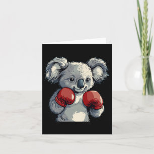 Friendly Tittar Koala Bear med Funny Boxing Glov Kort