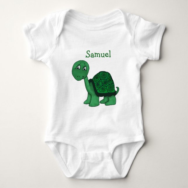 Friendly Turtle BodyKodräkter T Shirt (Framsida)