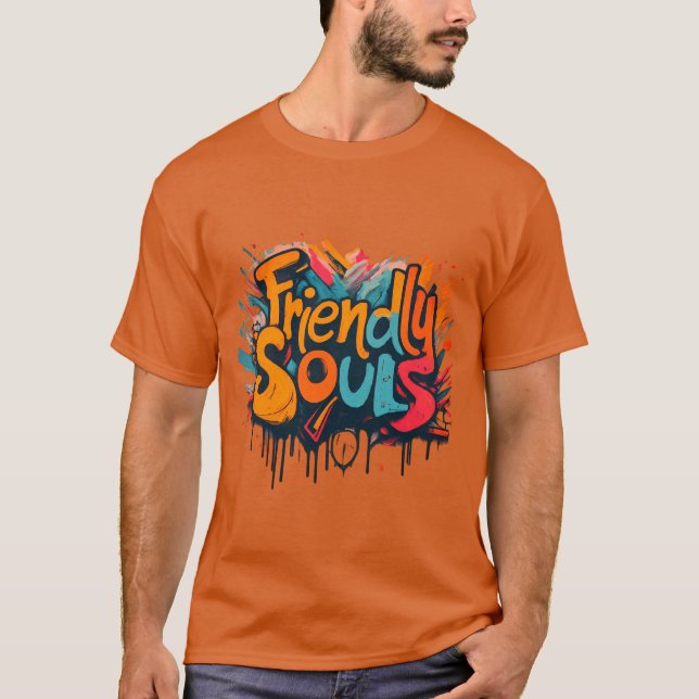 Friendly Vibes Design T Shirt (Framsida)