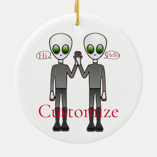 Friendly Waking Alien Thunder_Cove Julgransprydnad Keramik (Baksidan)