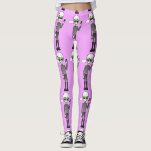 Friendly Waking Alien Thunder_Cove Leggings