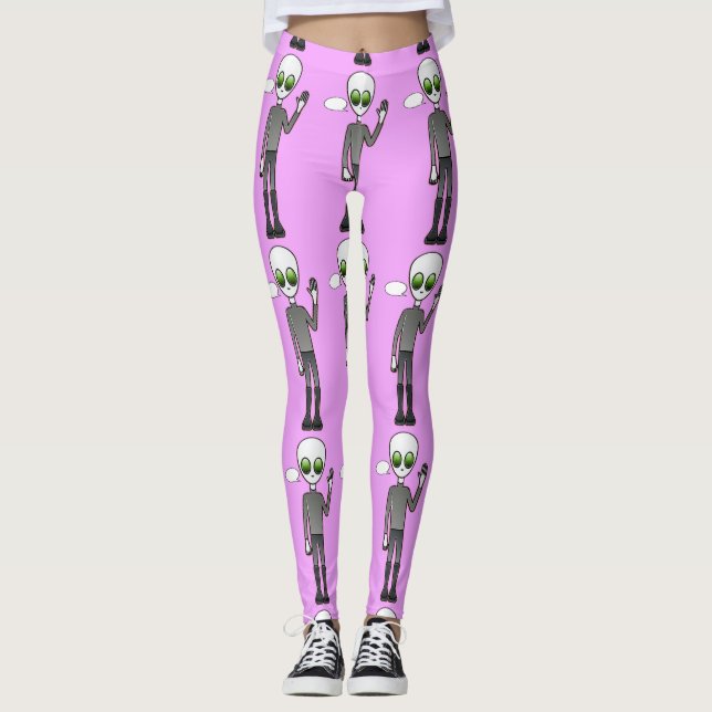 Friendly Waking Alien Thunder_Cove Leggings (Framsida)