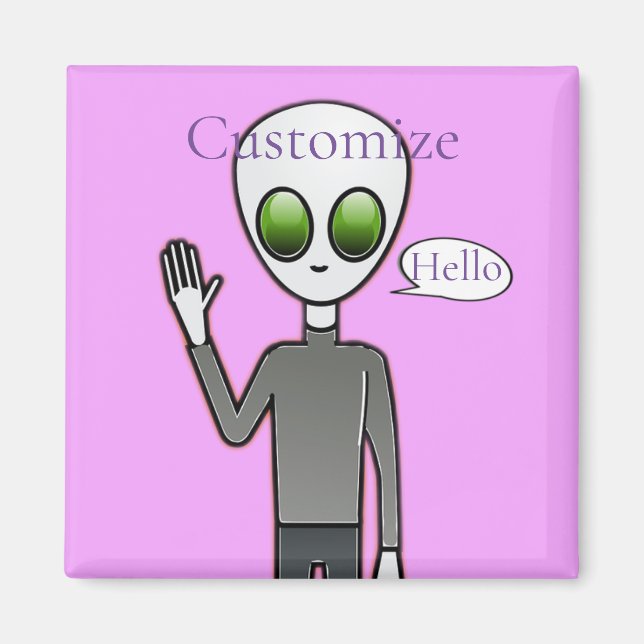Friendly Waking Alien Thunder_Cove Magnet (Framsidan)