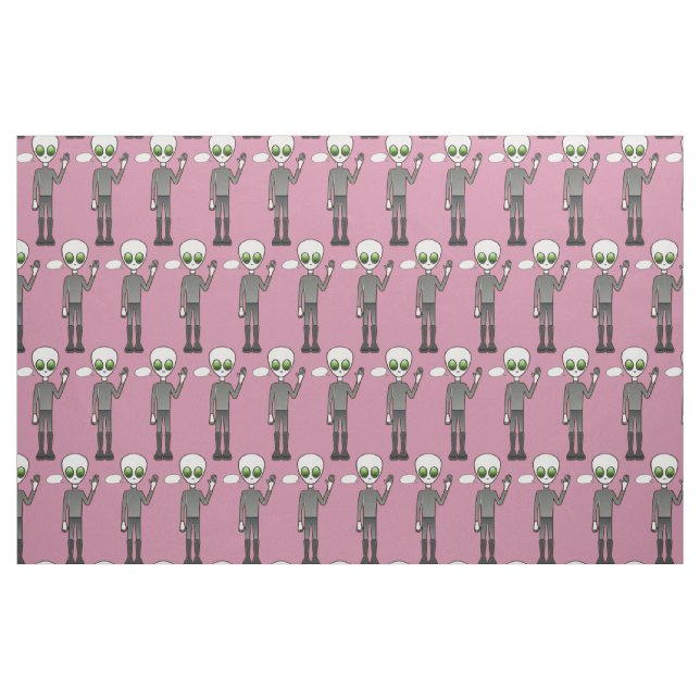 Friendly Waking Alien Thunder_Cove Tyg (Fat Quarter)