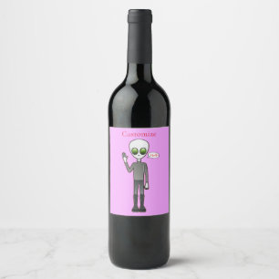Friendly Waking Alien Thunder_Cove Vinflaska Etikett