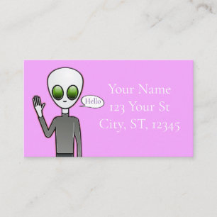 Friendly Waking Alien Thunder_Cove Visitkort