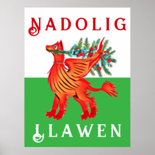Friendly Welsh Red Dragon, lägg till texten Poster