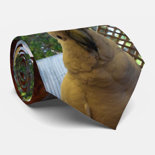 Friendly White Aussie Cockatoo, Neck Tie Slips (Rullad)