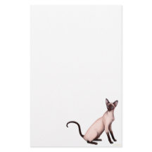 Friendly Young Siamese Cat Stationery