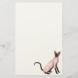 Friendly Young Siamese Cat Stationery Brevpapper