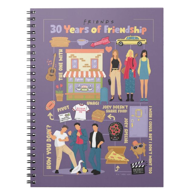 FRIENDS™ | 30 år av vänskap Anteckningsbok (Framsidan)