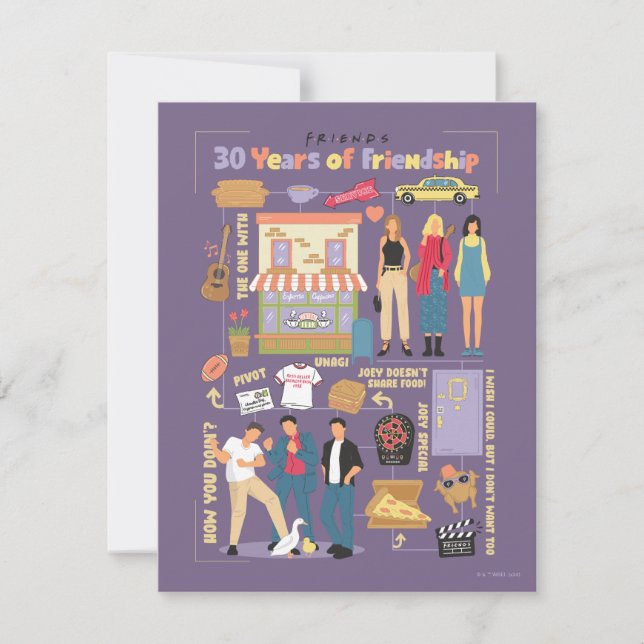 FRIENDS™ | 30 år av vänskap Anteckningskort (Framsida)