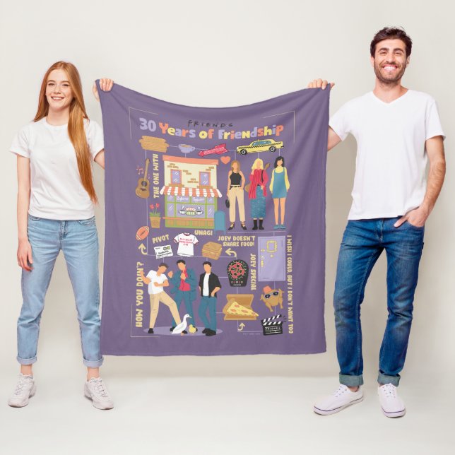 FRIENDS™ | 30 år av vänskap Fleecefilt (På plats)