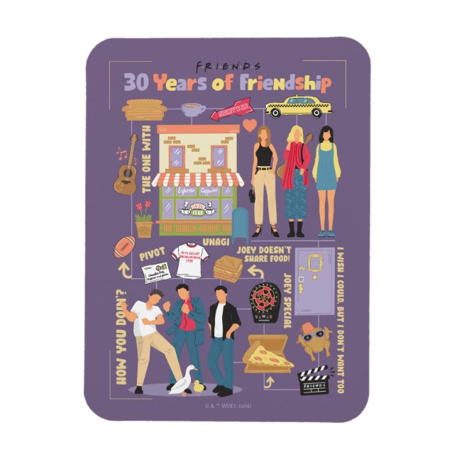 FRIENDS™ | 30 år av vänskap Magnet (Vertikal)