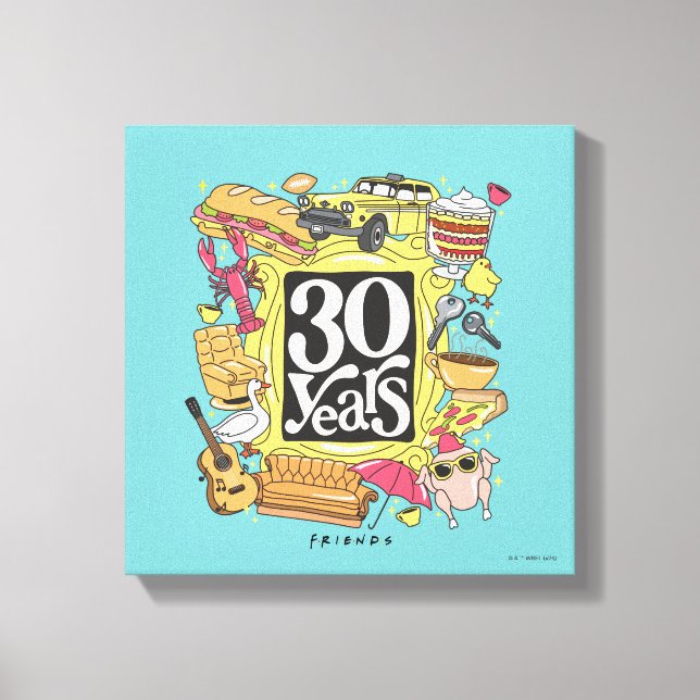FRIENDS™ | 30 Års Grafik Canvastryck (Framsida)