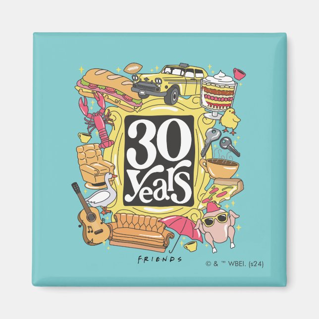 FRIENDS™ | 30 Års Grafik Magnet (Framsidan)