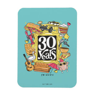 FRIENDS™ 30 Års Grafik Magnet