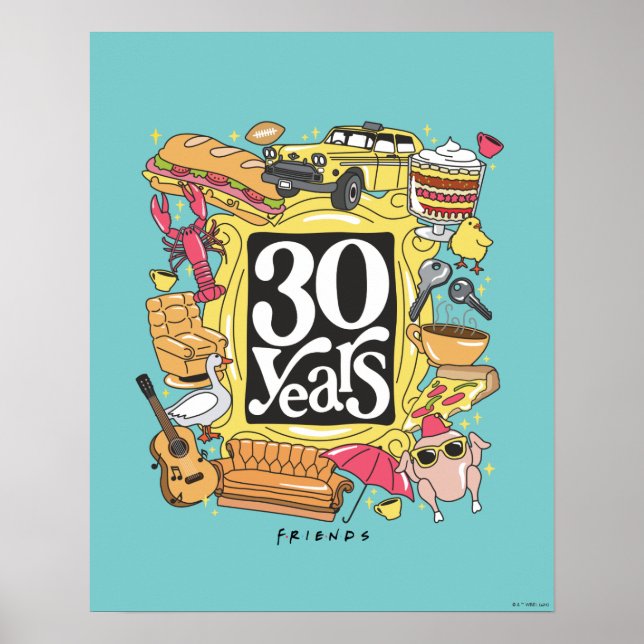 FRIENDS™ | 30 Års Grafik Poster (Framsidan)