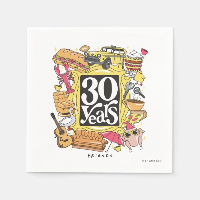 FRIENDS™ | 30-årsjubileumsdesign Pappersservett (Framsidan)