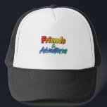 Friends & Adventures. Keps<br><div class="desc">This t-shirt design features the phrase "Friends & Adventures." in a lively and dynamic style. The word "Friends" is in warm tones of orange and yellow with a cool, retro-distressed look, while "Adventures" is in cool blues, purples, and teals with an energetic, brushstroke-like appearance. The "&" symbol is a vibrant...</div>