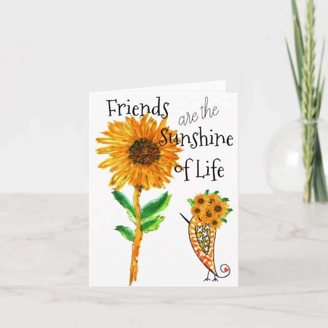Friends är Sunshine of Life Greeting Card Kort (Framsida)