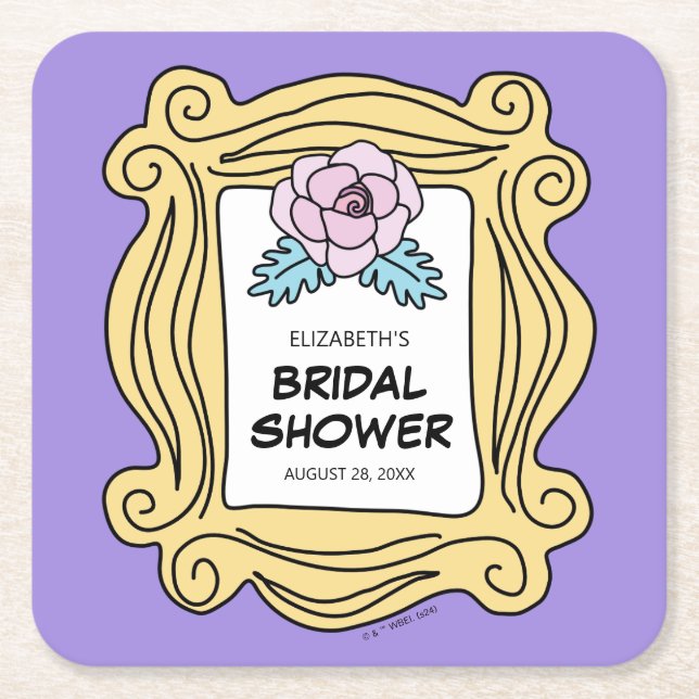 FRIENDS™ | Avsnittet med bröllopsfesten Underlägg Papper Kvadrat (Framsidan)