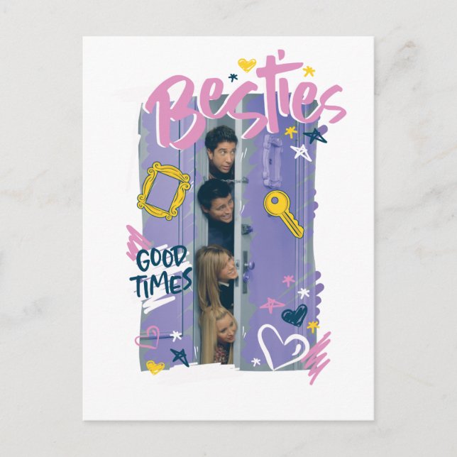 FRIENDS™ | Bästa vänner Inbjudan Vykort (Framsida)