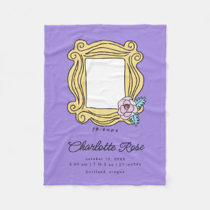 FRIENDS™ Blommigt Bild Ram   BABY Fleecefilt