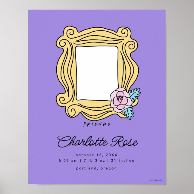 FRIENDS™ Blommigt Bild Ram | BABY Poster (Framsidan)