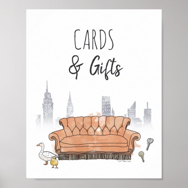FRIENDS™ | Bröllopsduschkort & presenter Poster (Framsidan)