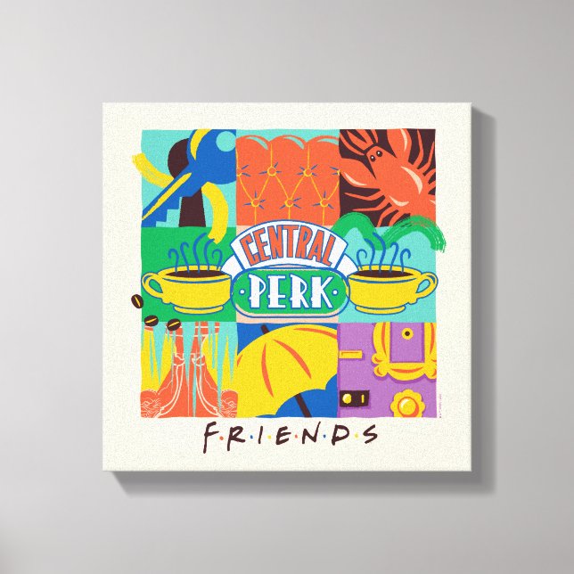 FRIENDS™ | Central Perk livfull grafik Canvastryck (Framsida)