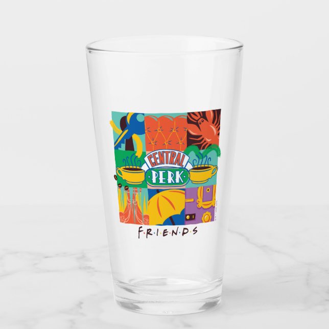FRIENDS™ | Central Perk livfull grafik Glaskopp (Framsida)