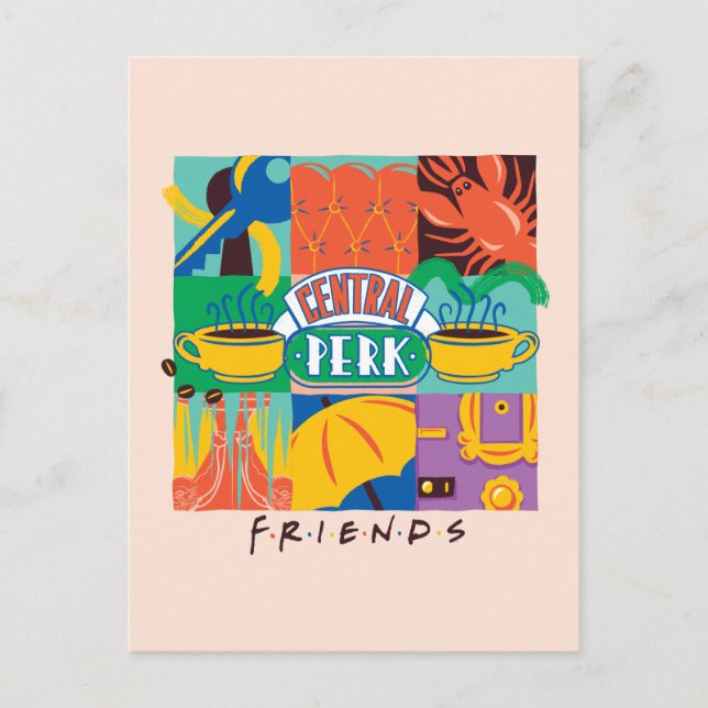 FRIENDS™ | Central Perk livfull grafik Vykort (Framsida)
