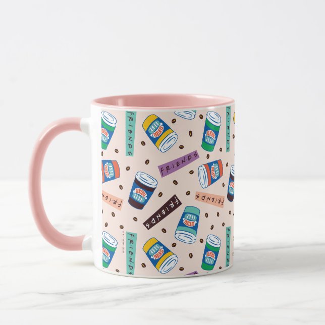 FRIENDS™ | Central Perk livlig kaffemönster Mugg (Vänster)