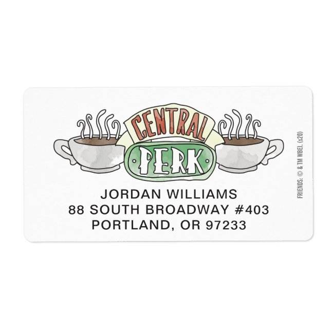 FRIENDS™ | Central Perk Logotyp i akvarell Fraktsedel (Framsidan)